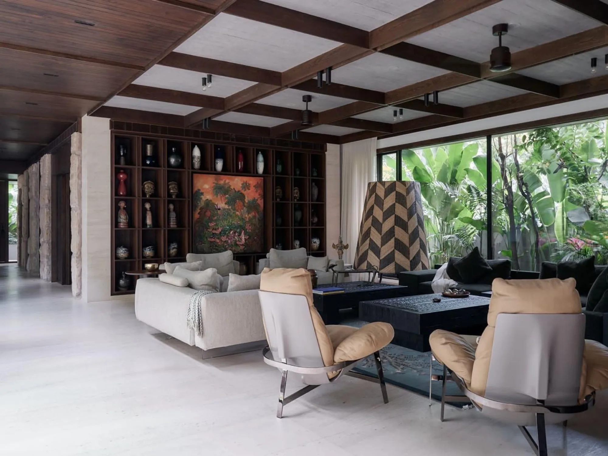 A covered patio in a NUVÉ residence